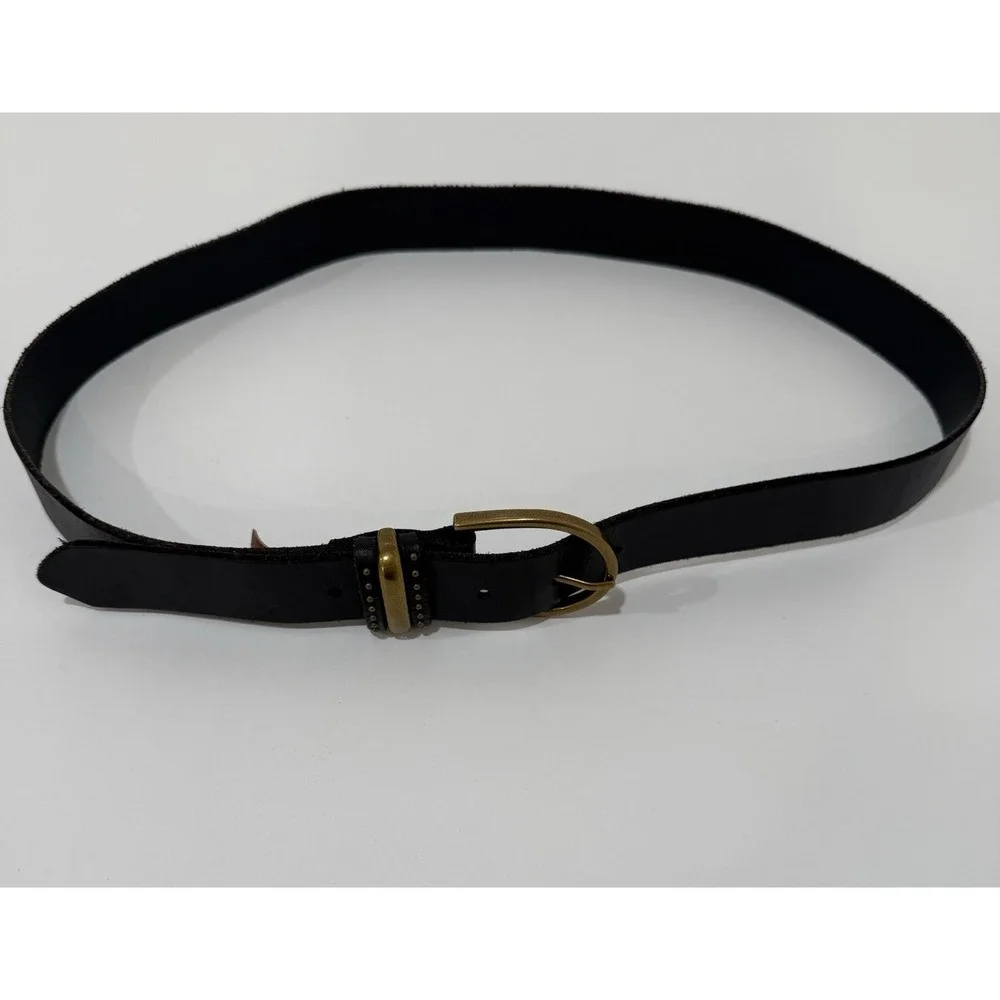 Amsterdam Heritage Black Genuine Leather Belt Women's Size 95 M